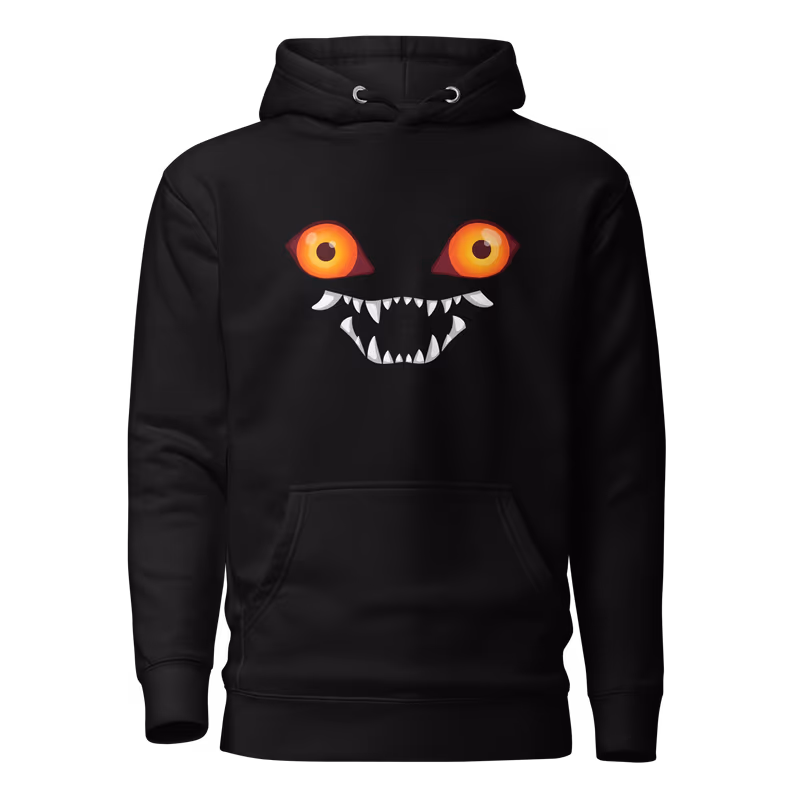 Derpy Tiger K-Pop: Demon Hunters Graphic Hoodie, Black, view