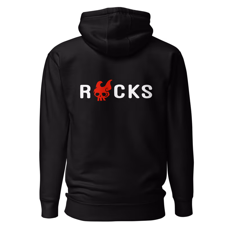 Rocks D. Xebec Pirates Jolly Roger Hoodie, Black, view 2