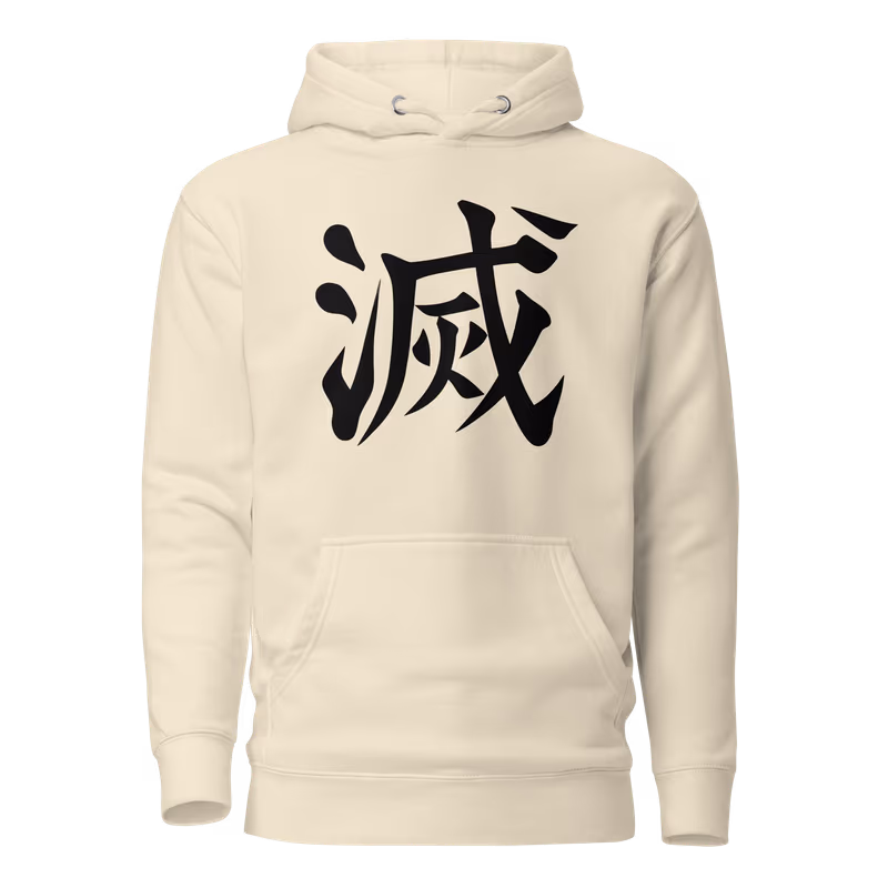 Demon Slayer Corps Logo Graphic Hoodie, Bone, view