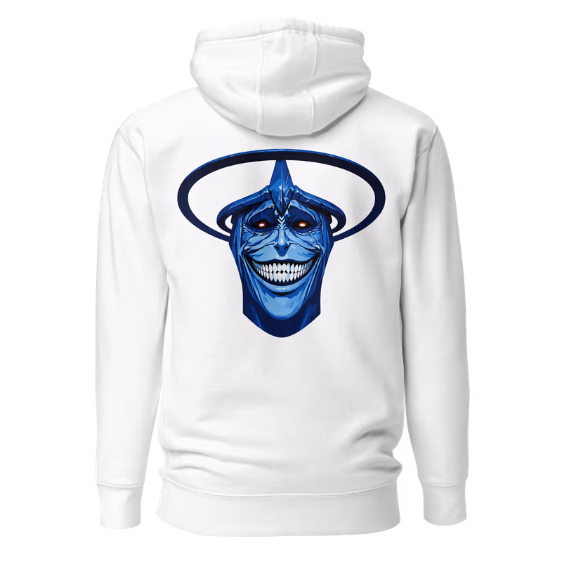 Solo Leveling Logo Graphic Hoodie, Sky Blue, view 2