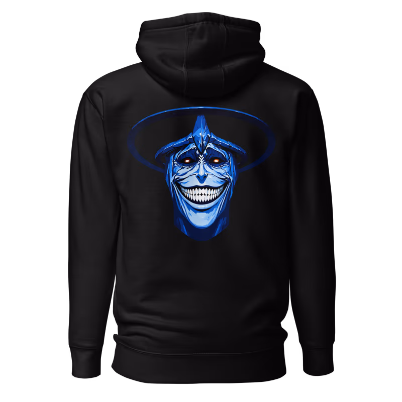 Solo Leveling Logo Graphic Hoodie, Sky Blue, view 4