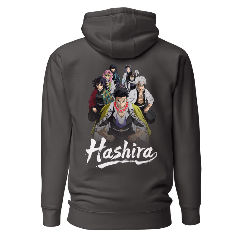 Demon Slayer Hashira Pillars Hoodie, Black, view 4
