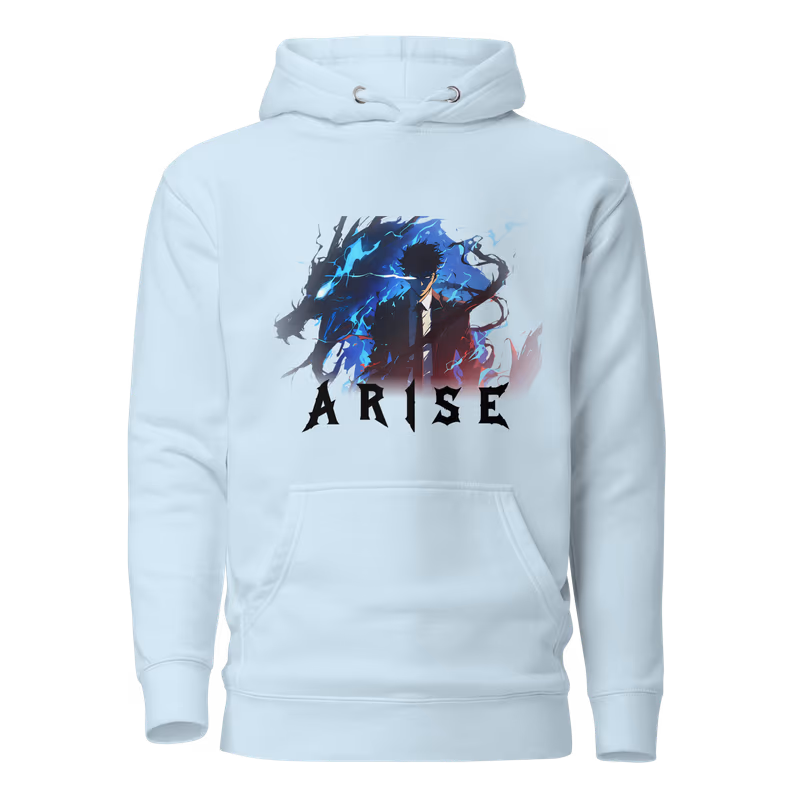 Solo Leveling Arise Graphic Hoodie, Sky Blue, view