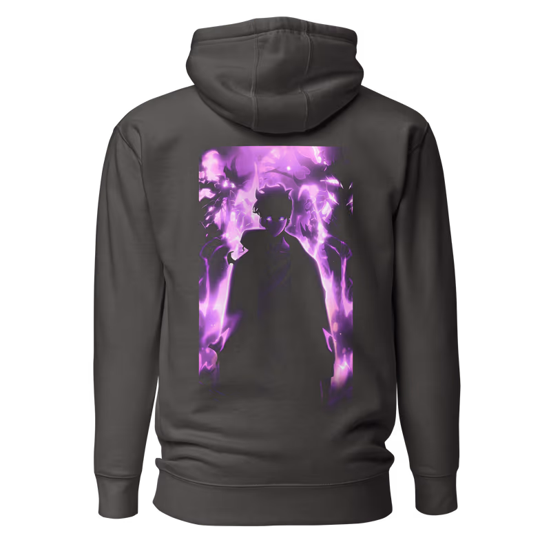 Solo Leveling Arise 2 Graphic Hoodie, Black, view 5