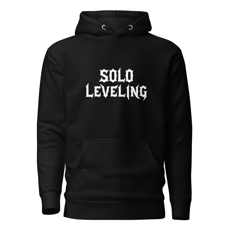 Sung Jinwoo Solo Leveling Graphic Hoodie, Black, view