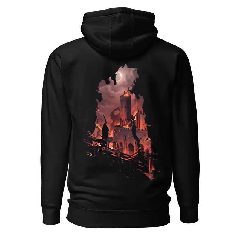 Sung Jinwoo Solo Leveling Graphic Hoodie, Black, view 2