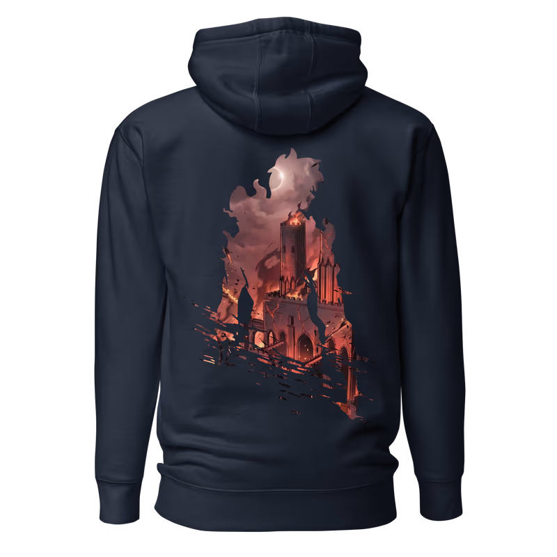 Sung Jinwoo Solo Leveling Graphic Hoodie, Black, view 3