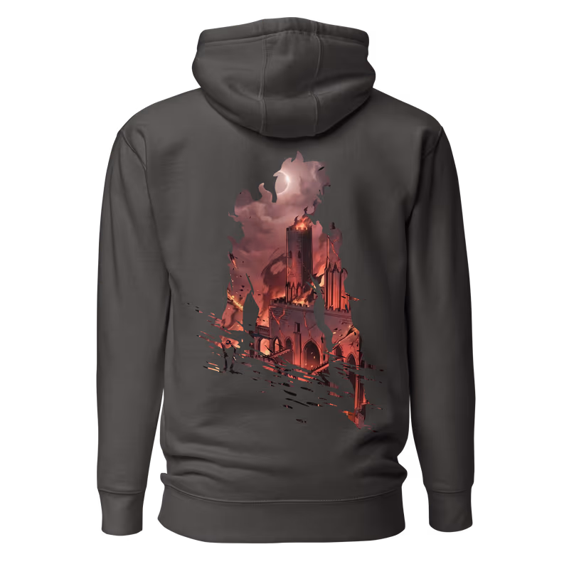 Sung Jinwoo Solo Leveling Graphic Hoodie, Black, view 4