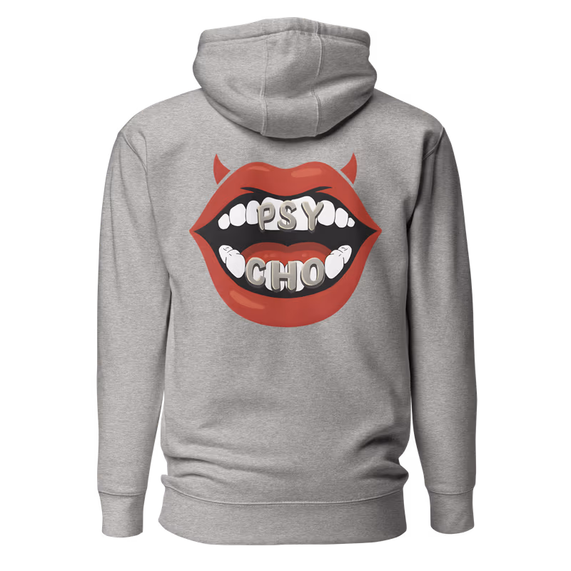 BABYMONSTER Psycho Graphic Hoodie, White, view 5