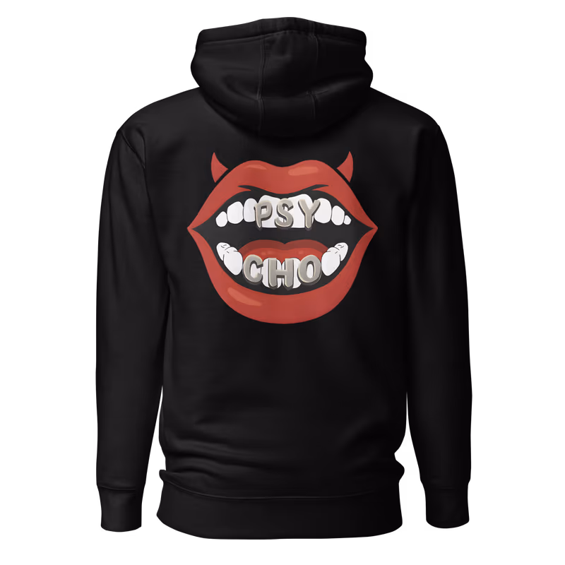 BABYMONSTER Psycho Graphic Hoodie, White, view 3