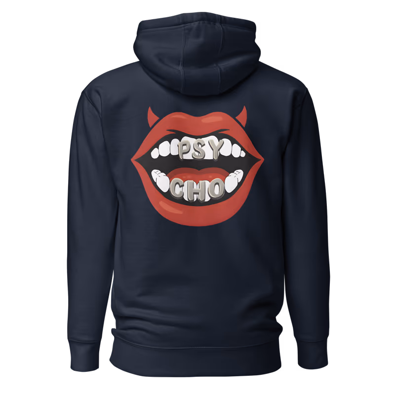 BABYMONSTER Psycho Graphic Hoodie, White, view 4