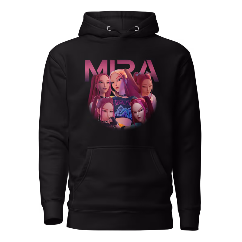 Huntrix Mira K-Pop: Demon Hunters Hoodie, Black, view