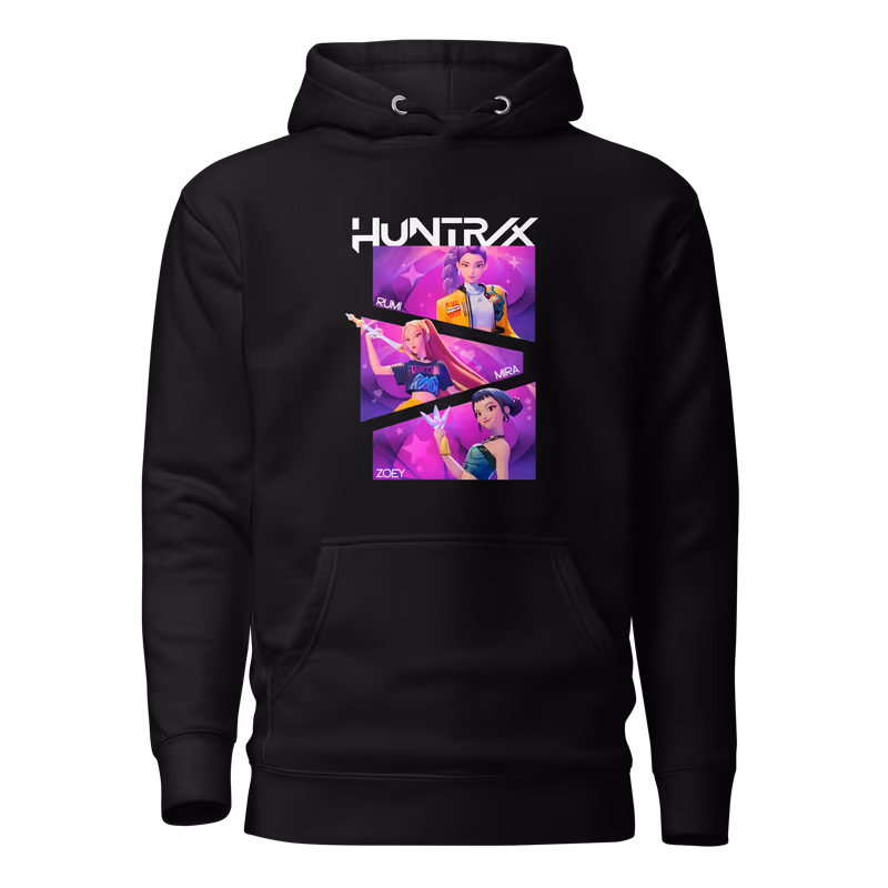 K-Pop: Demon Hunters Huntrix 3 Hoodie, Black, view