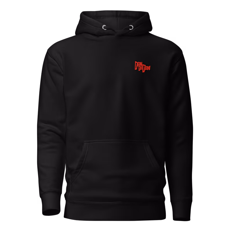 Dandadan Logo Graphic Hoodie, Black, view