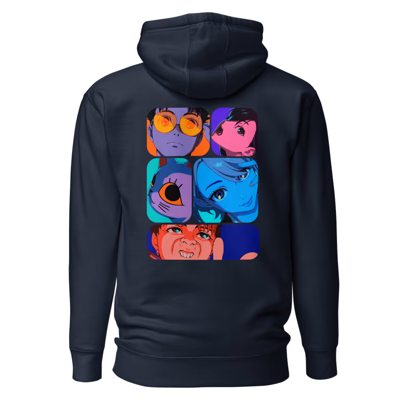 Dandadan Logo Graphic Hoodie, Black, view 3