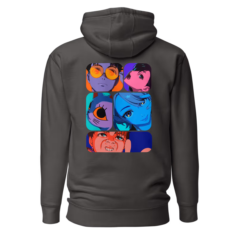 Dandadan Logo Graphic Hoodie, Black, view 4