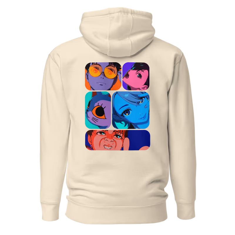 Dandadan Logo Graphic Hoodie, Black, view 5