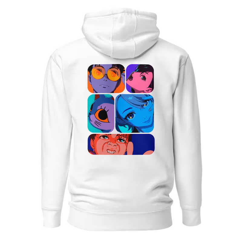 Dandadan Logo Graphic Hoodie, Black, view 6