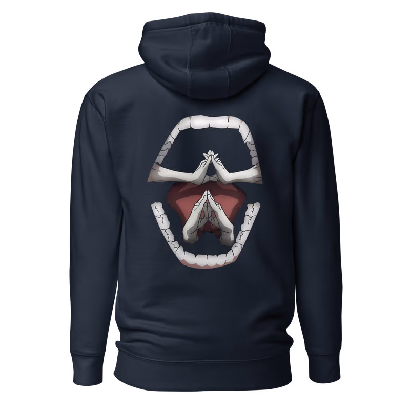 Mahito Jujutsu Kaisen Graphic Hoodie, Black, view 4