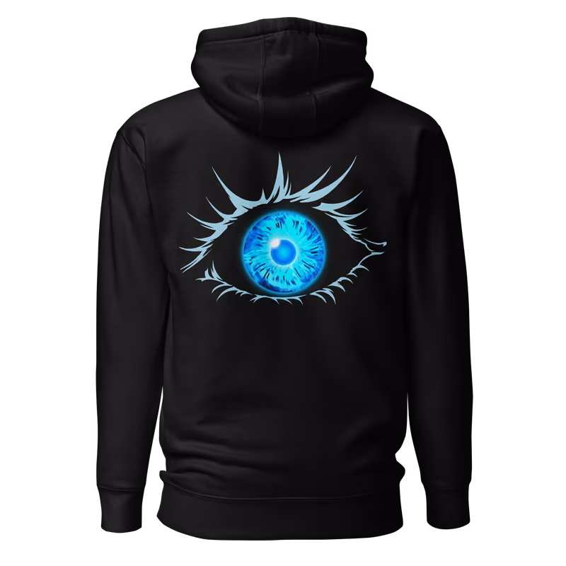 Satoru Gojo Jujutsu Kaisen Graphic Hoodie, Black, view 2