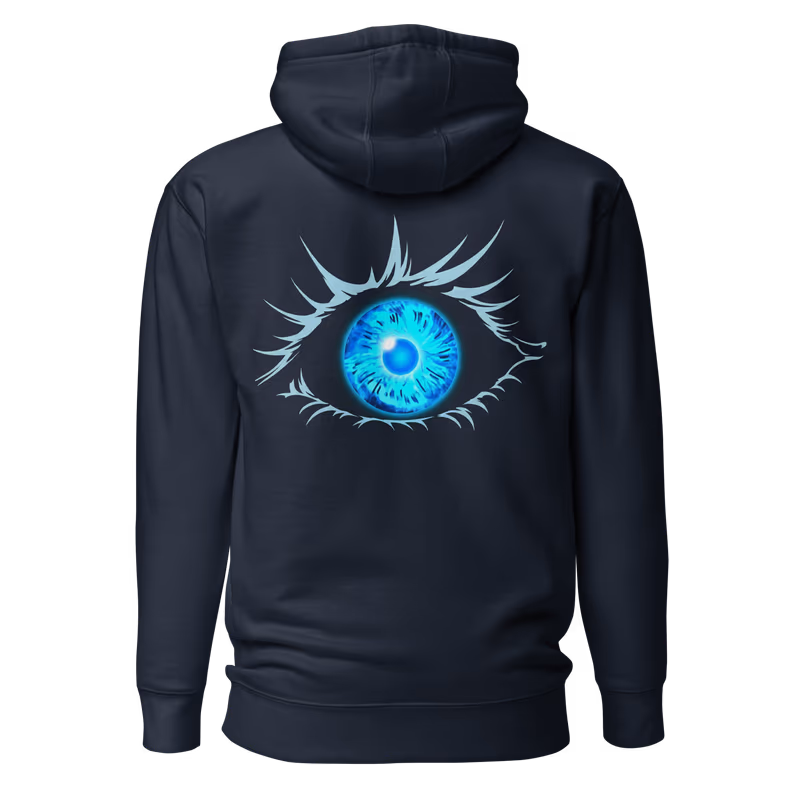 Satoru Gojo Jujutsu Kaisen Graphic Hoodie, Black, view 3