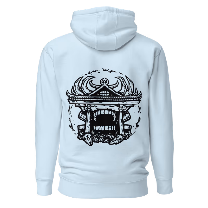 Ryomen Sukuna Jujutsu Kaisen Hoodie, Sky Blue, view 7