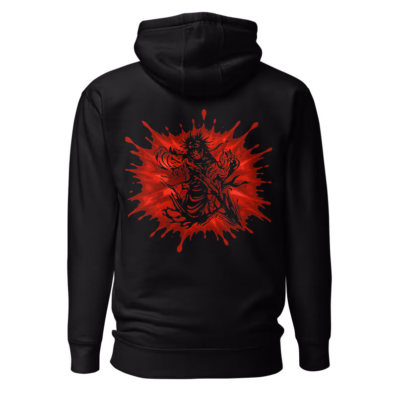 Choso Jujutsu Kaisen Graphic Hoodie, Black, view 2