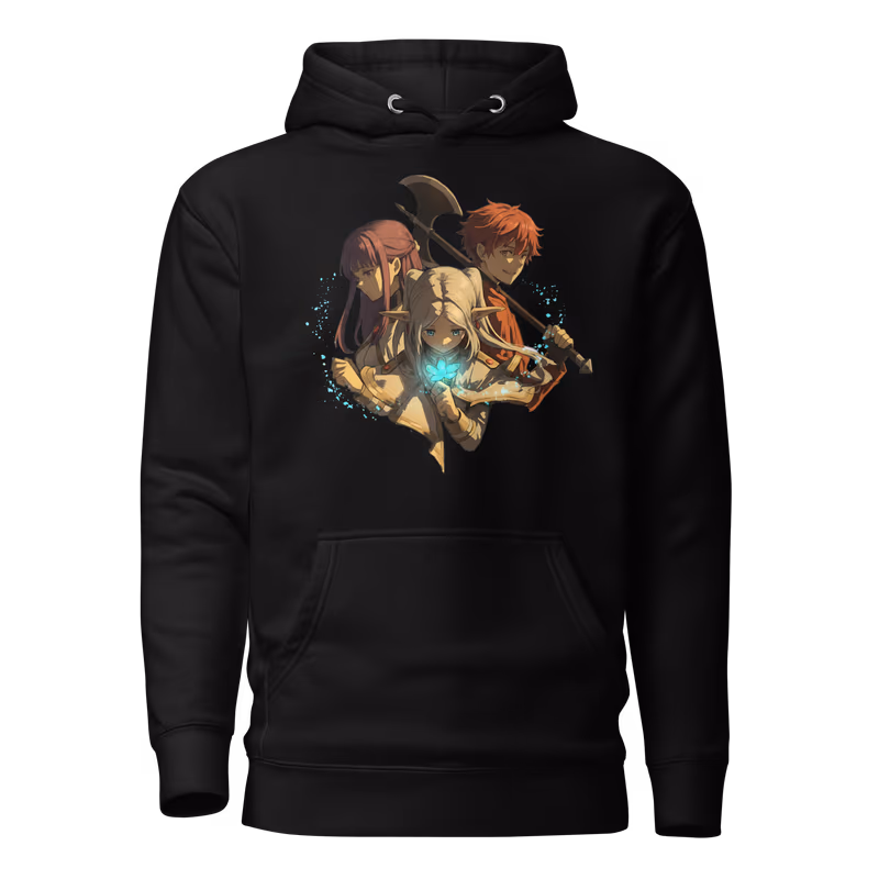 Frieren: Beyond Journey's End Graphic Hoodie, Black, view