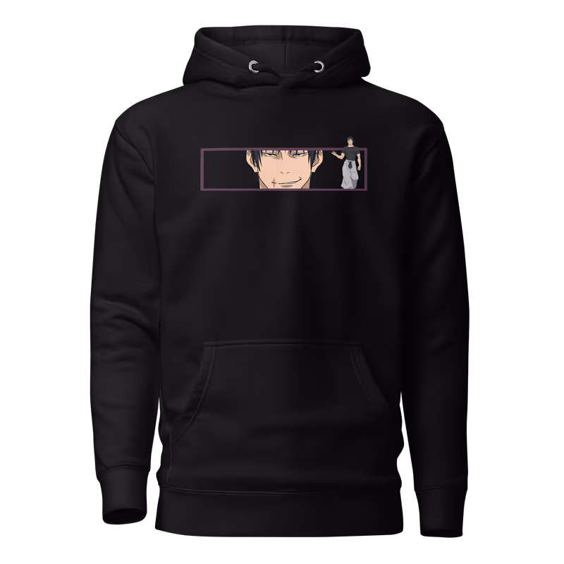 Toji Fushiguro Jujutsu Kaisen Hoodie, Black, view