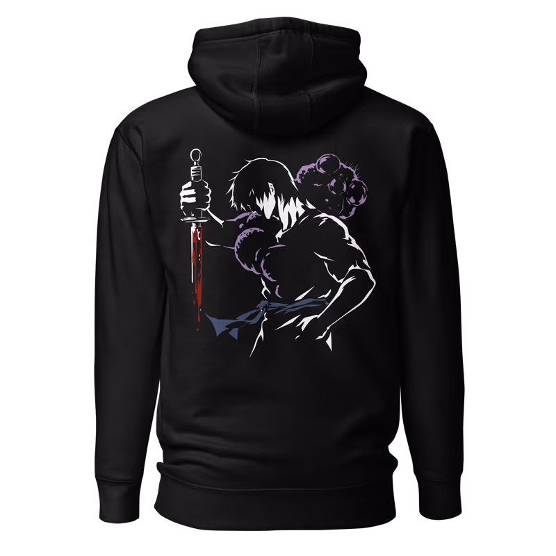 Toji Fushiguro Jujutsu Kaisen Hoodie, Black, view 4