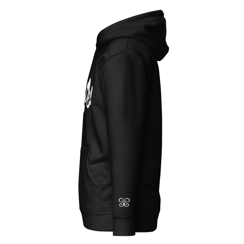 Hearts2Hearts Rude Graphic Hoodie, Black, view 2