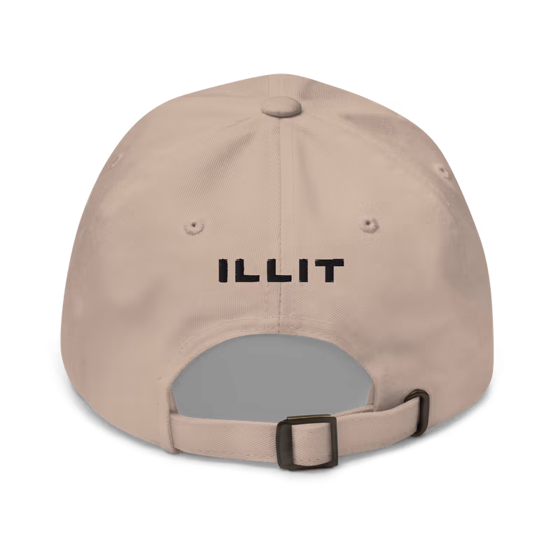 ILLIT GLLIT Fandom Dad Hat, Black, view 5