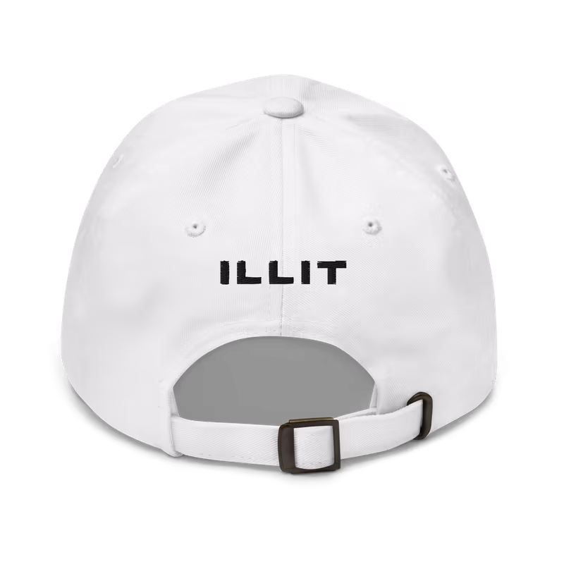 ILLIT GLLIT Fandom Dad Hat, Black, view 6