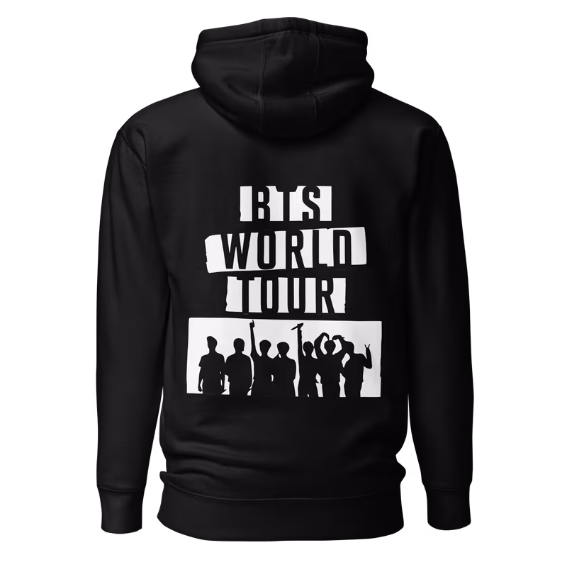 BTS Arirang World Tour Graphic Hoodie, Black, view 2
