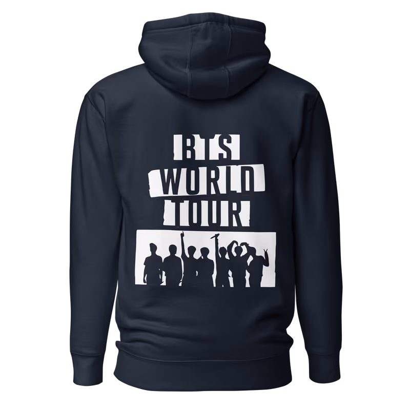 BTS Arirang World Tour Graphic Hoodie, Black, view 3