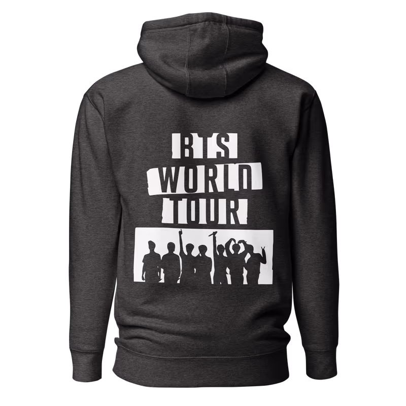 BTS Arirang World Tour Graphic Hoodie, Black, view 5