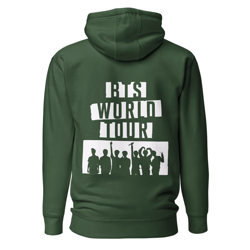 BTS Arirang World Tour Graphic Hoodie, Black, view 8
