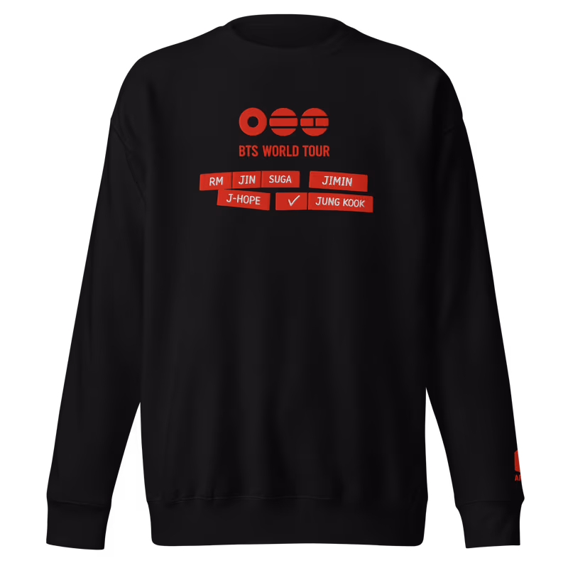 BTS Embroidered World Tour 2026 Sweatshirt