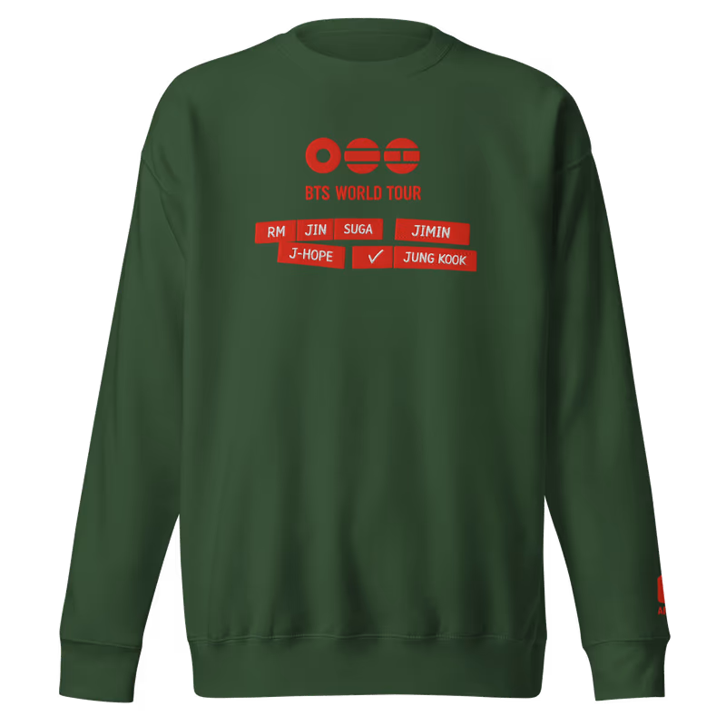 BTS Embroidered World Tour 2026 Sweatshirt, Black, view 5