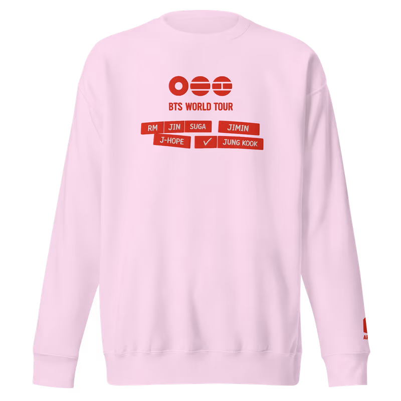 BTS Embroidered World Tour 2026 Sweatshirt, Black, view 6