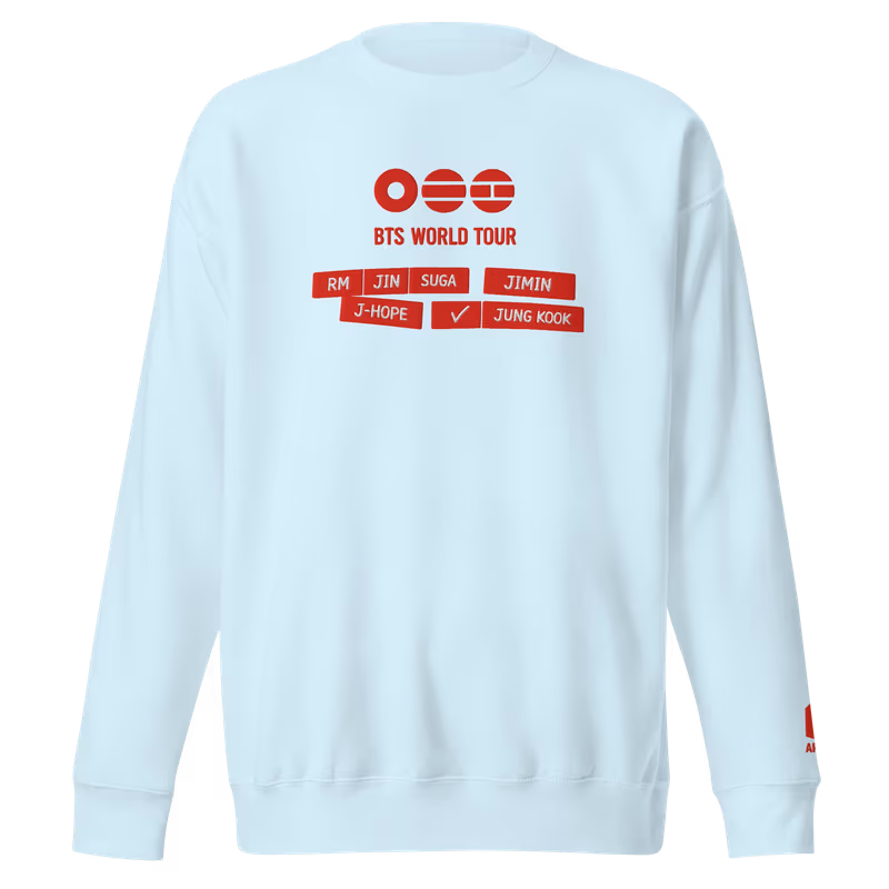 BTS Embroidered World Tour 2026 Sweatshirt, Black, view 8