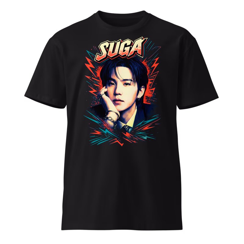 BTS Suga World Tour 2026 Graphic Tee, Black, view
