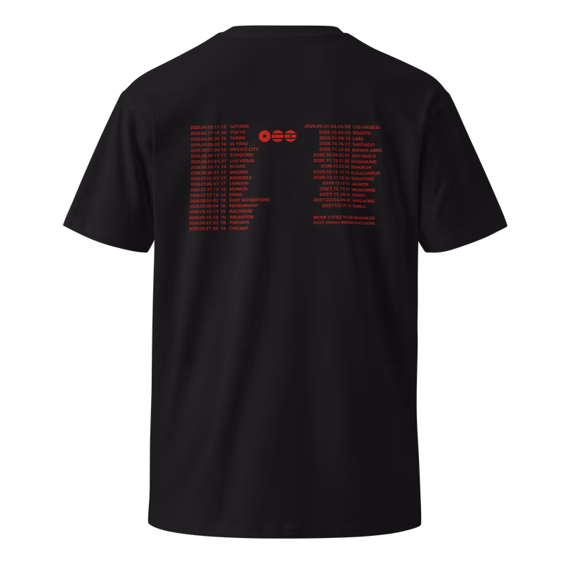BTS Suga World Tour 2026 Graphic Tee, Black, view 2