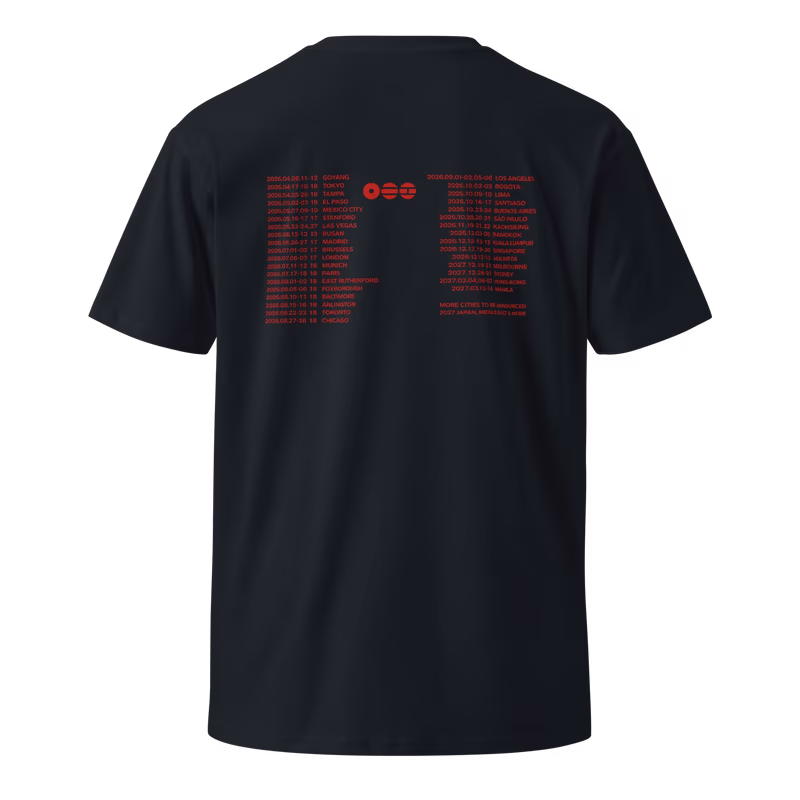 BTS Suga World Tour 2026 Graphic Tee, Black, view 3