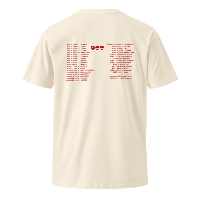 BTS Suga World Tour 2026 Graphic Tee, Black, view 7
