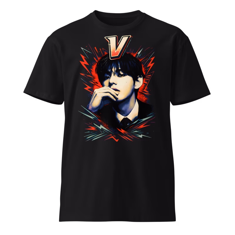 BTS V World Tour 2026 Graphic Tee, Black, view