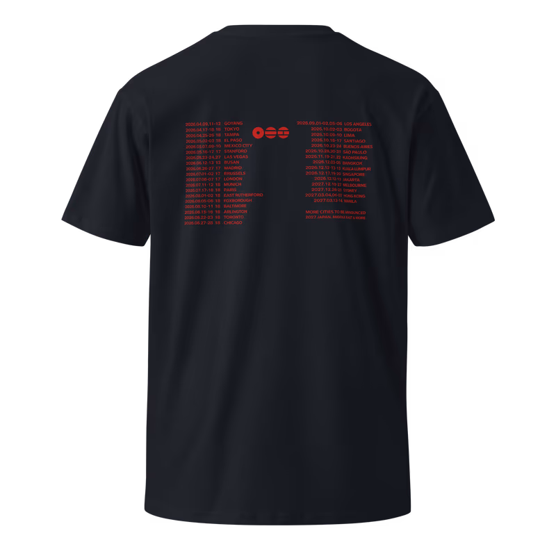 BTS Jin World Tour 2026 Graphic Tee, Black, view 3