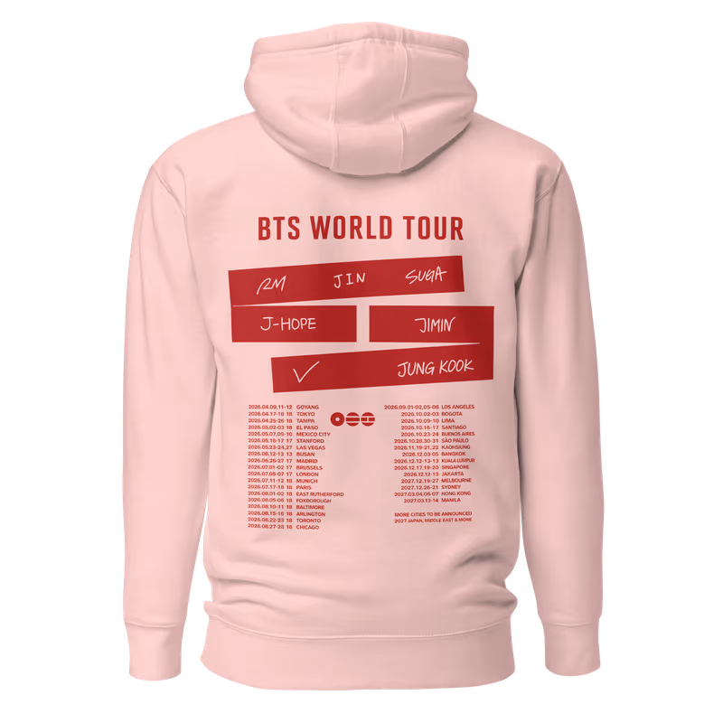 BTS World Tour 2026 Graphic Hoodie, Black, view 6
