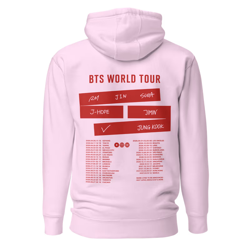 BTS World Tour 2026 Graphic Hoodie, Black, view 9