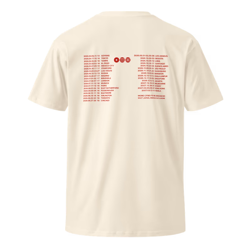 BTS World Tour 2026 Graphic T-Shirt, Black, view 6